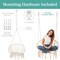 Best Choice Products Handwoven Cotton Macramé Hammock Hanging Chair Swing for Indoor & Outdoor Use w/ Backrest